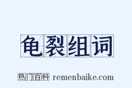 龟裂组词是什么意思的图片